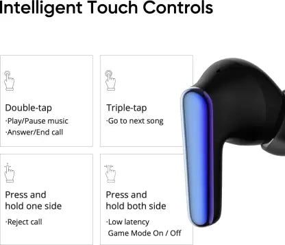 DIZO by realme TechLife Buds Z Bluetooth Headset (Onyx, True Wireless) DIZO by realme TechLife Buds Z Bluetooth Headset (Onyx, True Wireless)